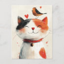 Recherche de oiseau de chat cartes postales Capricieux