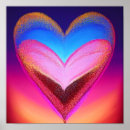 Recherche de coeur abstrait posters Rouge