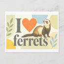 Recherche de furets cartes postales Dessin