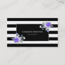 Recherche de rayure noire et blanche cartes visite Professionnel