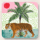 Recherche de tigre dessous de verres Jungle