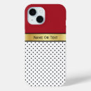 Recherche de pois noir rouge iphone coques Élégant