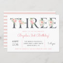 Recherche de 3 ans invitations Jeune fille