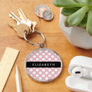Recherche de pois rose porteclés Motif à points polka