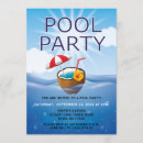 Recherche de noix de coco invitations Bleu