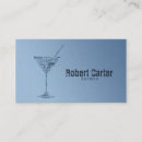 Recherche de verre martini cartes visite Cocktail