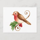 Recherche de noël houx cartes postales Aquarelle