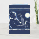 Recherche de saxophones vœux cartes Joueur de saxophone