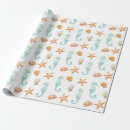 Recherche de hippocampe papier cadeau Bleu