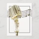 Recherche de microphone cartes postales Chanter
