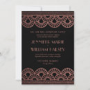 Recherche de rose et noir mariage invitations Couple