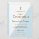 Recherche de communion baptême invitations Croix d'or