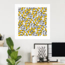 Recherche de motif jaune gris posters Abstrait