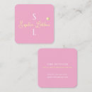 Recherche de romantique standard cartes visite Monogramme