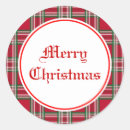 Recherche de noël classique autocollants Tartan