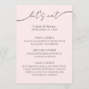 Recherche de blush pink mariage menus Calligraphie