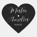 Recherche de coeur noir autocollants Calligraphie