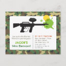 Recherche de camouflage anniversaire invitations Fête