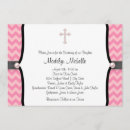 Recherche de chevron baptême invitations Rose