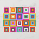 Recherche de motif des années 60 cartes postales Géométrique