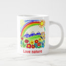 Recherche de naturel tasses Arc en ciel