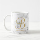 Recherche de marbre blanc tasses Monogramme