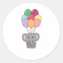 Recherche de éléphants drôles autocollants Coloré