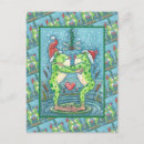 Recherche de crapaud drôle cartes postales Vert