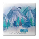 Recherche de paysage de montagne carreaux Bleu