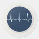 Recherche de rythme cardiaque autocollants Infirmière