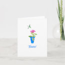 Recherche de colibri bleu vœux cartes Rose
