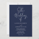 Recherche de bleu et blanc mariage invitations Minimaliste