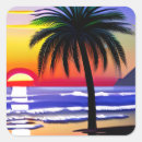 Recherche de beach palm tree autocollants Coucher de soleil