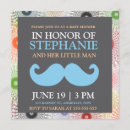 Recherche de la moustache invitations Rayures