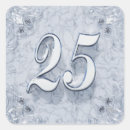 Recherche de 25ème autocollants Anniversaire argenté