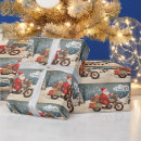 Recherche de père noël sur une moto papier cadeau Santa claus