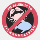 Recherche de mollusques et crustacés autocollants Allergie