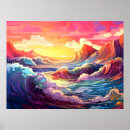 Recherche de paysage psychédélique posters Coloré