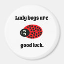 Recherche de taches de coccinelle magnets Rouge