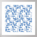 Recherche de motif feuille posters Bleu