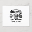 Recherche de fossiles cartes postales Paléontologie