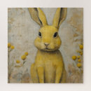 Recherche de lapin puzzles Jaune