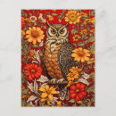 Recherche de hiboux colorés cartes postales Amant de hibou