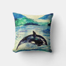 Recherche de baleine aquarelle coussins Orque