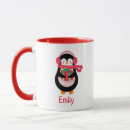 Recherche de pingouin avec chocolats tasses De noël