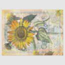 Recherche de sunflower tissue paper Antique
