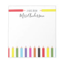 Recherche de crayon blocsnotes Note de l'enseignant