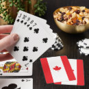 Recherche de drapeau du canada jeux de cartes Blanc