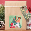 Recherche de noël rétro autocollants Vintage
