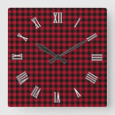 Recherche de damier rouge horloges Rouge et noir